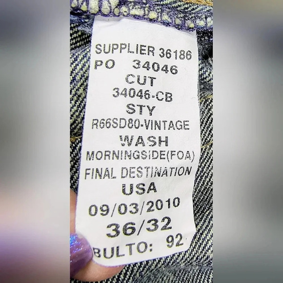 Polo Ralph Lauren Vintage 67 Men's Straight Leg Medium Wash Blue Jeans, 36X32 - Picture 10 of 12